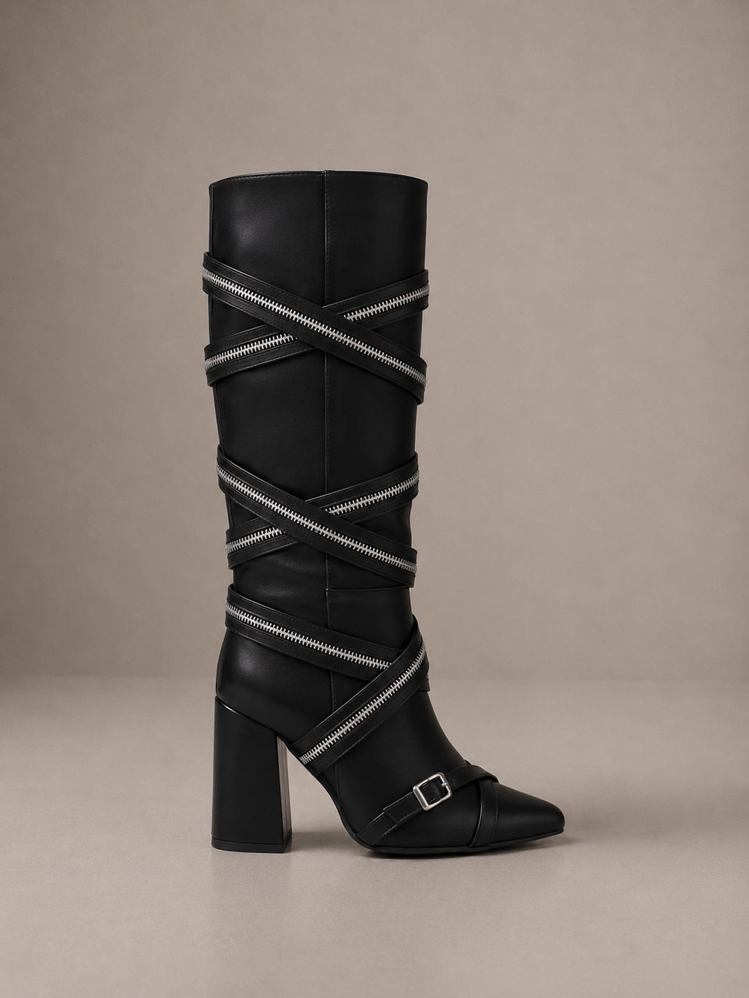 Bota Zipper Black